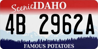 ID license plate 4B2962A