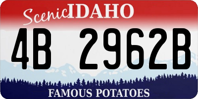 ID license plate 4B2962B