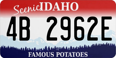 ID license plate 4B2962E