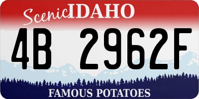 ID license plate 4B2962F