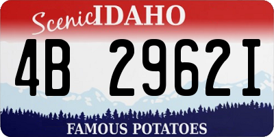 ID license plate 4B2962I
