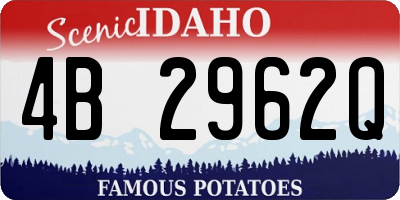 ID license plate 4B2962Q