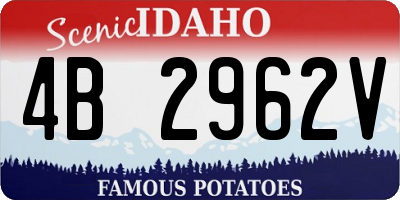 ID license plate 4B2962V