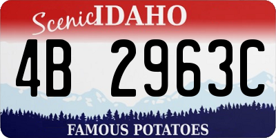 ID license plate 4B2963C