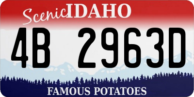 ID license plate 4B2963D
