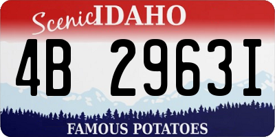 ID license plate 4B2963I