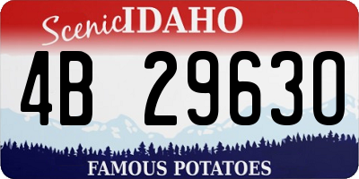 ID license plate 4B2963O