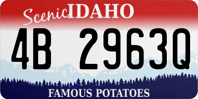 ID license plate 4B2963Q