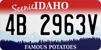 ID license plate 4B2963V