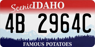 ID license plate 4B2964C