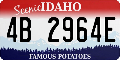 ID license plate 4B2964E