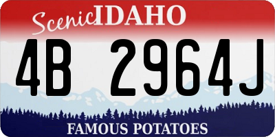 ID license plate 4B2964J