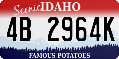 ID license plate 4B2964K