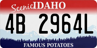 ID license plate 4B2964L