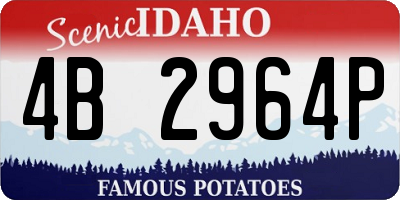 ID license plate 4B2964P