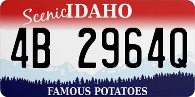 ID license plate 4B2964Q