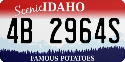 ID license plate 4B2964S