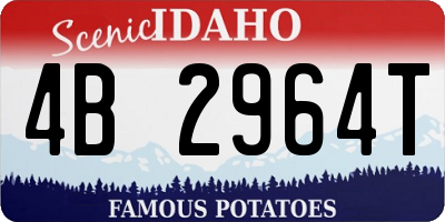 ID license plate 4B2964T