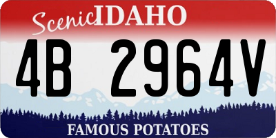 ID license plate 4B2964V