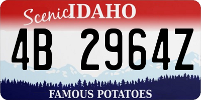 ID license plate 4B2964Z