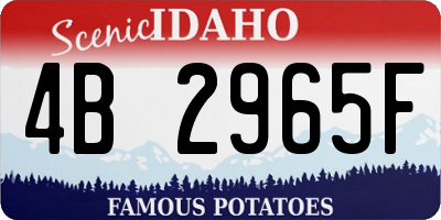 ID license plate 4B2965F