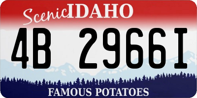 ID license plate 4B2966I