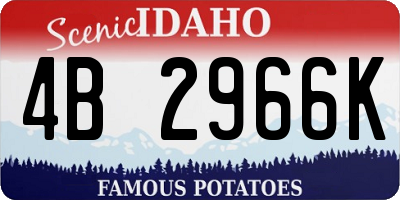 ID license plate 4B2966K