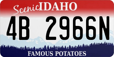 ID license plate 4B2966N