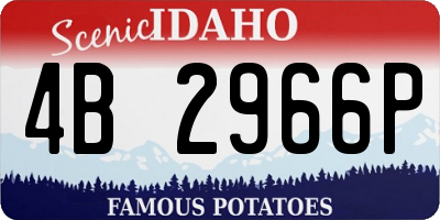ID license plate 4B2966P