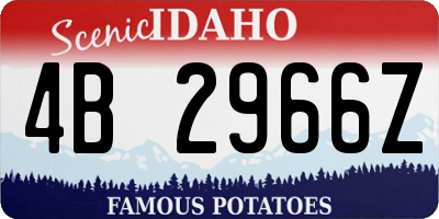 ID license plate 4B2966Z