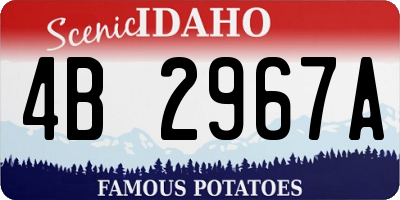 ID license plate 4B2967A