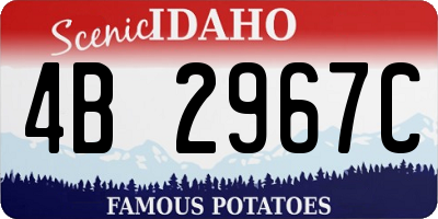 ID license plate 4B2967C