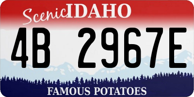 ID license plate 4B2967E
