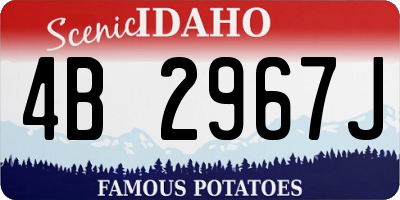 ID license plate 4B2967J