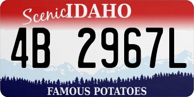 ID license plate 4B2967L