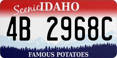 ID license plate 4B2968C