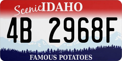 ID license plate 4B2968F