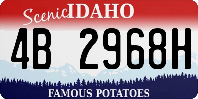 ID license plate 4B2968H