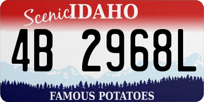 ID license plate 4B2968L