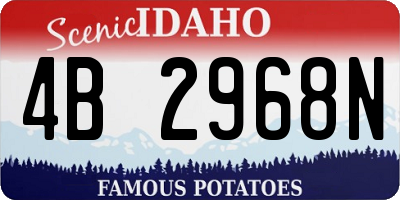 ID license plate 4B2968N