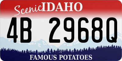 ID license plate 4B2968Q