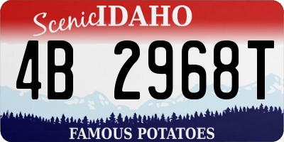 ID license plate 4B2968T