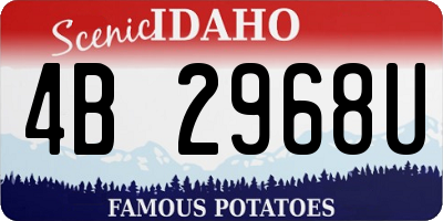 ID license plate 4B2968U