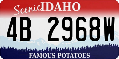 ID license plate 4B2968W