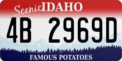 ID license plate 4B2969D