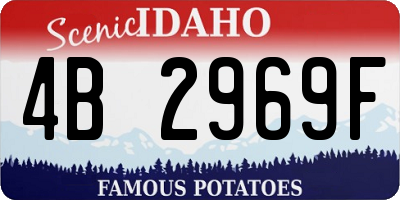 ID license plate 4B2969F