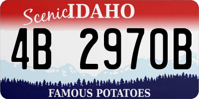 ID license plate 4B2970B