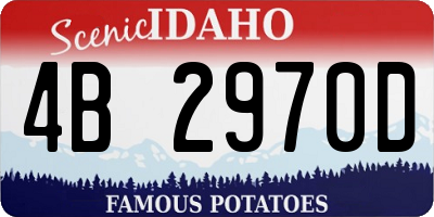 ID license plate 4B2970D