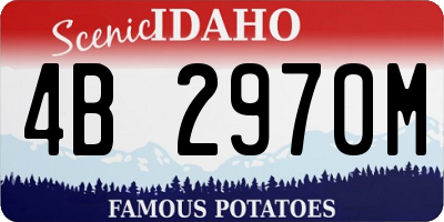 ID license plate 4B2970M