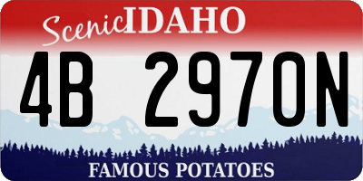 ID license plate 4B2970N